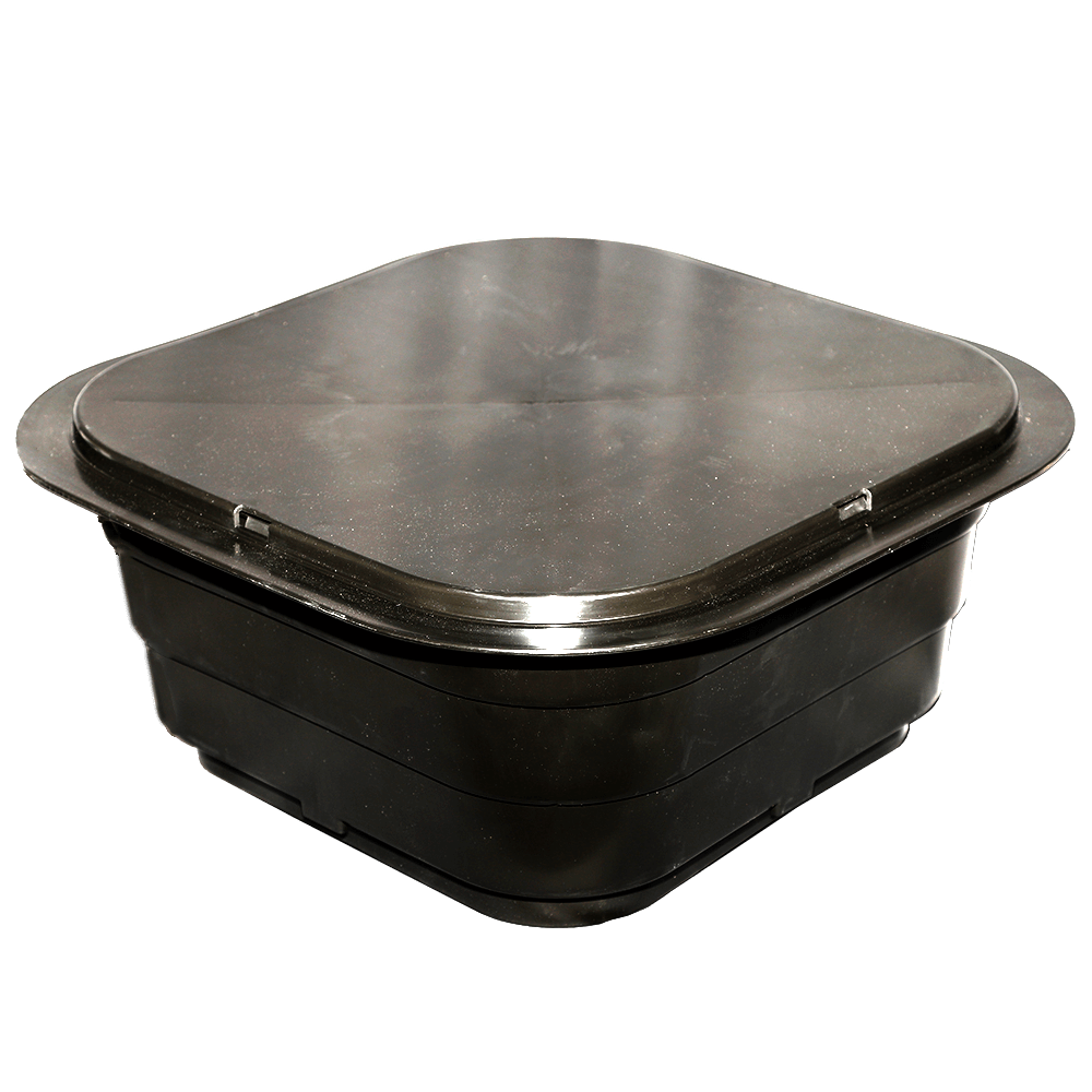 Product image of TF110T Bucket Topper and Lid for the 110# Teeder Gravity Feeder with no background